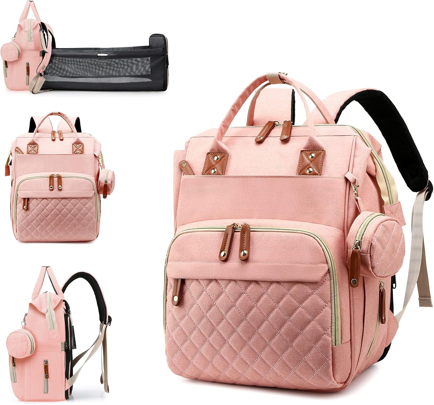 Backpack Diaper Bag - 3 In 1 Waterproof Diaper Backpack