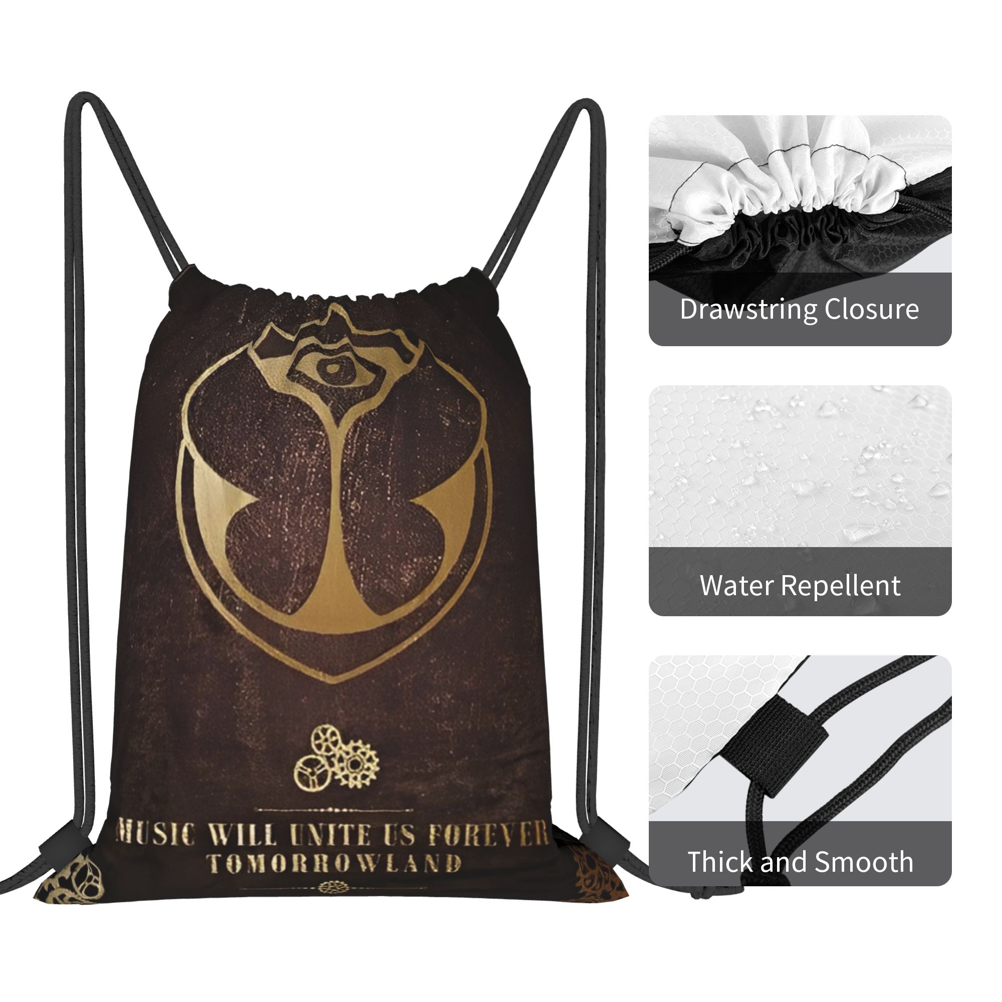 Tomorrowlands  Drawstring Bags - Drawstring Gym Bag ulasan dan harga