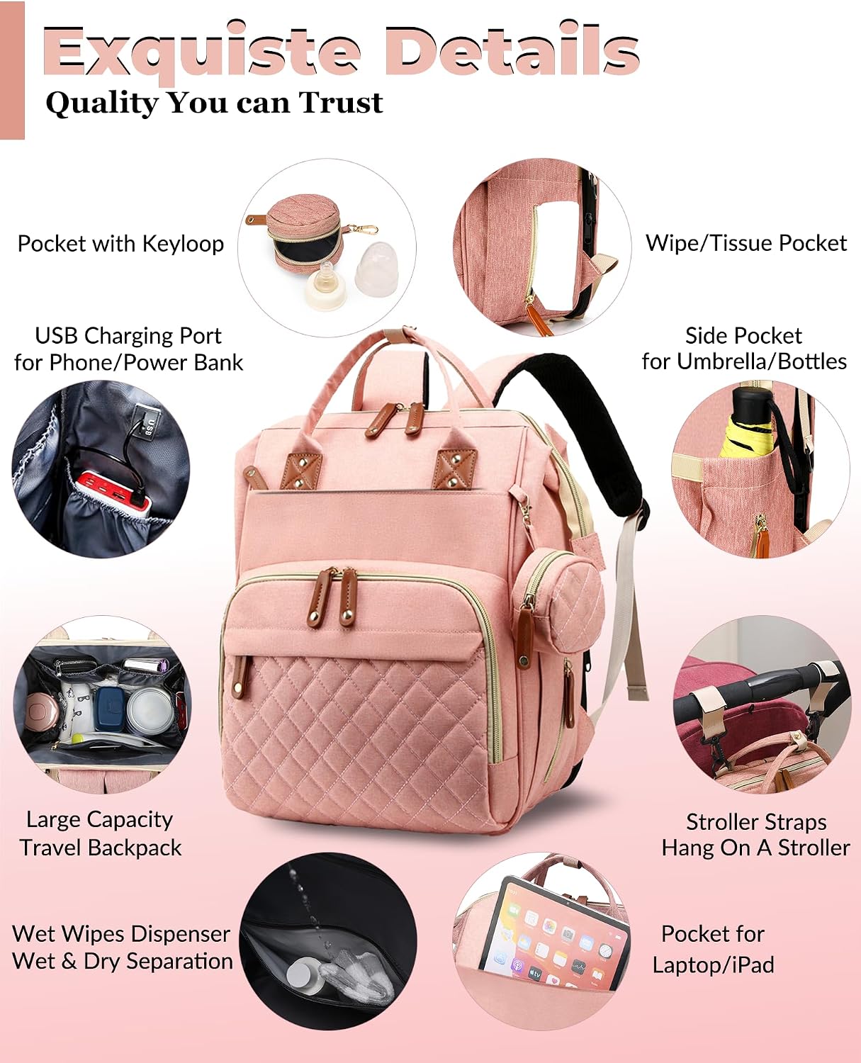 3 In 1 Waterproof Diaper Backp - Backpack Diaper Bag ulasan dan harga
