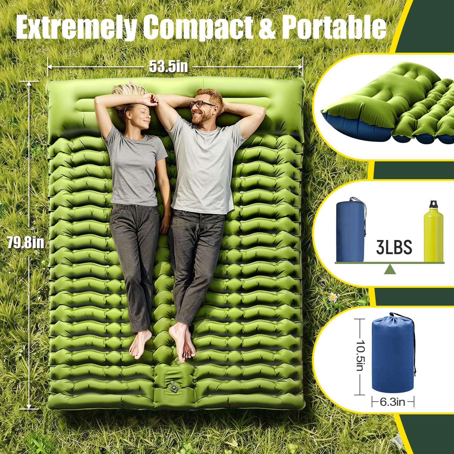 Double Inflatable Camping Air  - Hiking Backpack Waterproof ulasan dan harga