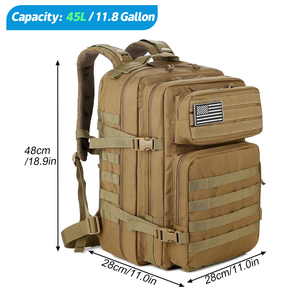 45L Tactical Backpack For Men  - Urban Backpack Tactical ulasan dan harga
