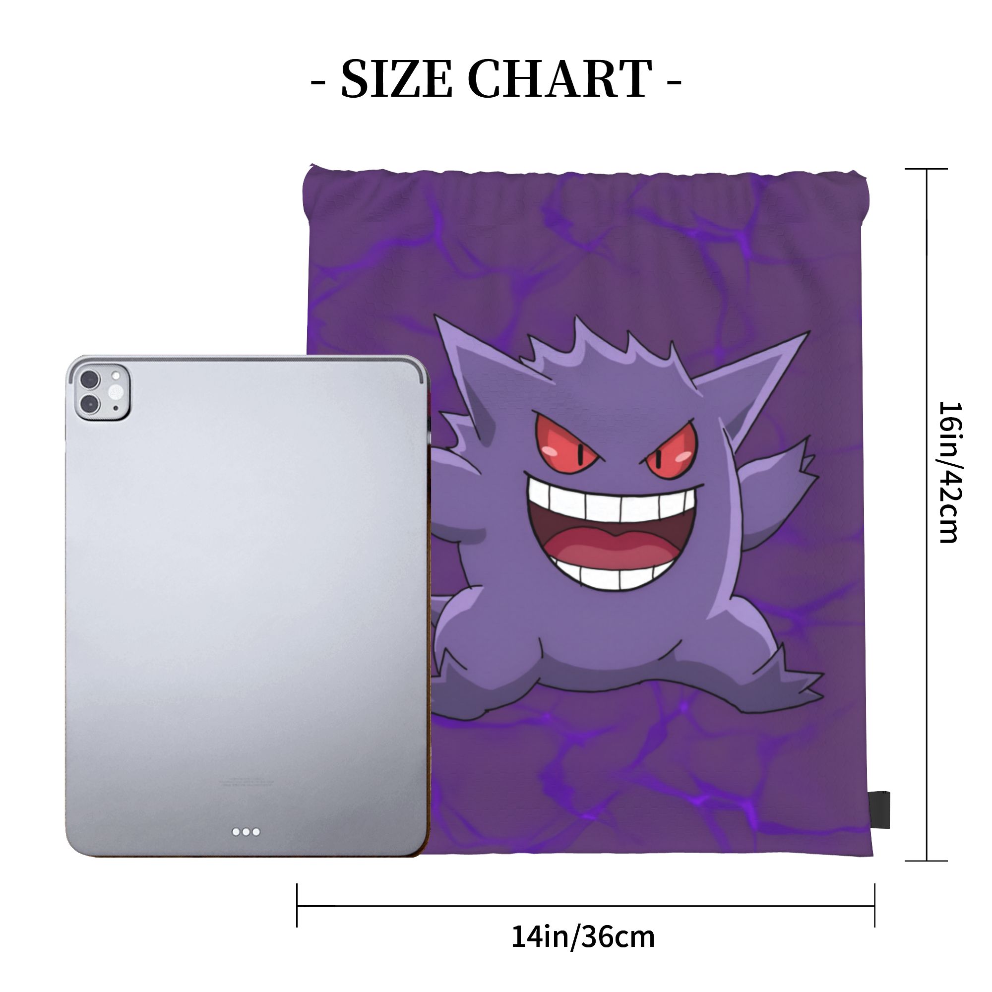 Custom Pokemoned Gengars Draws - Drawstring Gym Bag ulasan dan harga