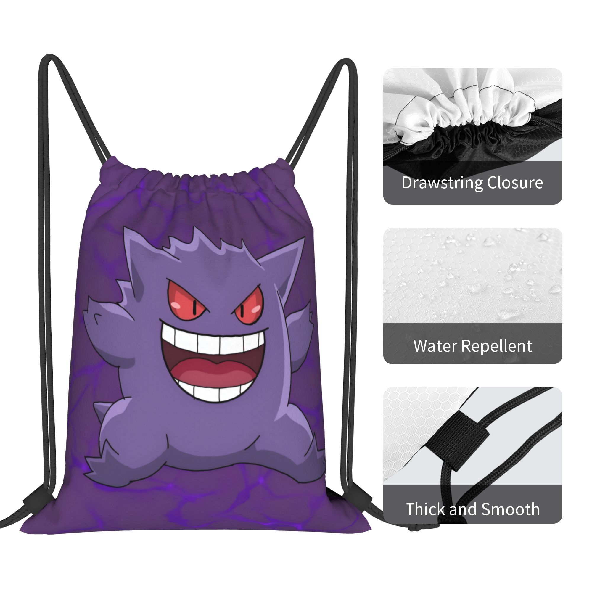 Custom Pokemoned Gengars Draws - Drawstring Gym Bag ulasan dan harga